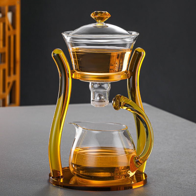 RORA Coffee Set Magnetic Water Diversion Kungfu Tea Set (Gold)