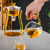 RORA Coffee Set Magnetic Water Diversion Kungfu Tea Set (Gold)