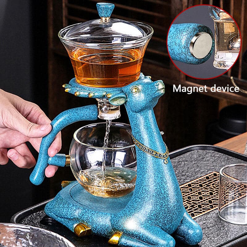 RORA Deer Magnetic Lazy Kungfu Glass Teapot Set