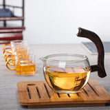 RORA Glass Automatic Lazy Magnetic Kungfu Teapot Suit