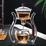 RORA Glass Automatic Lazy Magnetic Kungfu Teapot Suit