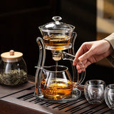 RORA Glass Automatic Lazy Tea Set Magnetic Kungfu Teapot