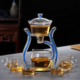 RORA Glass Teapot Set Glass Automatic Magnetic Teapot Set