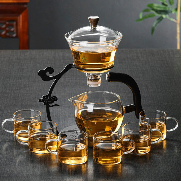 RORA Glass Lazy Magnetic Kungfu Teapot Set