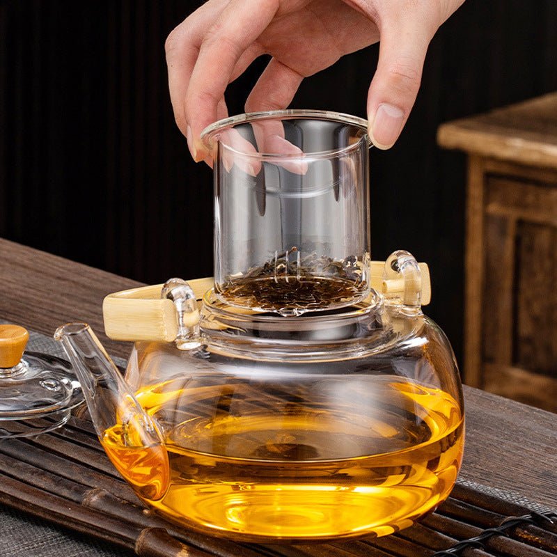 RORA Glass Tea Kettle Stovetop Safe With Removable Infuser (900ML）