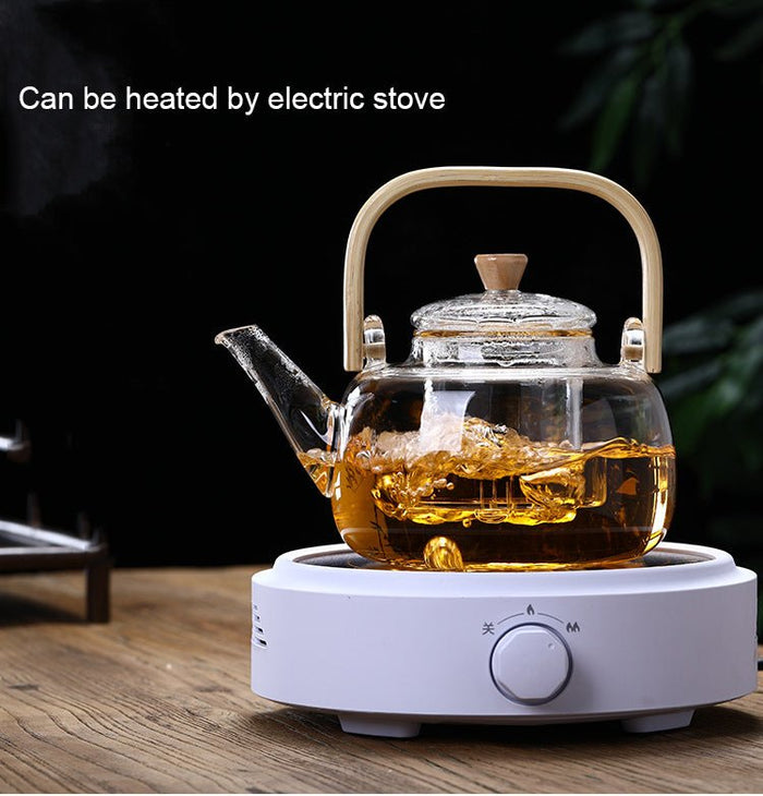 RORA Glass Tea Kettle Stovetop Safe With Removable Infuser 900ML RORA TEAPOT