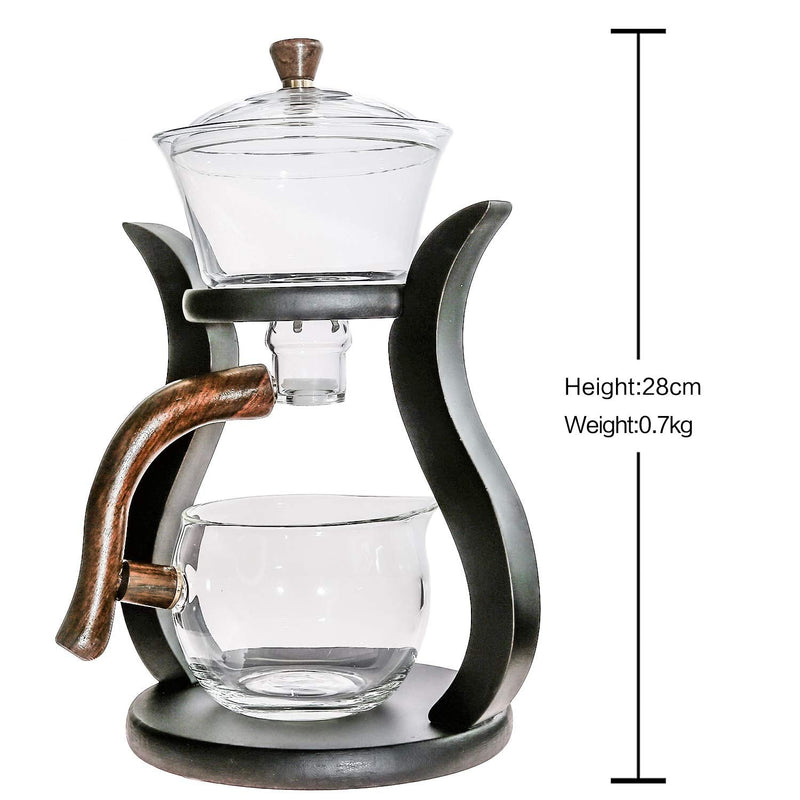 RORA Lazy Kungfu Glass Tea Set Magnetic Automatic Glass Teapot Suit
