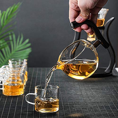 RORA Lazy Kungfu Glass Tea Set Magnetic Automatic Glass Teapot Suit