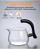 مجموعة إبريق الشاي الكسول RORA Magnetic Water Diversion Automatic Tea Maker