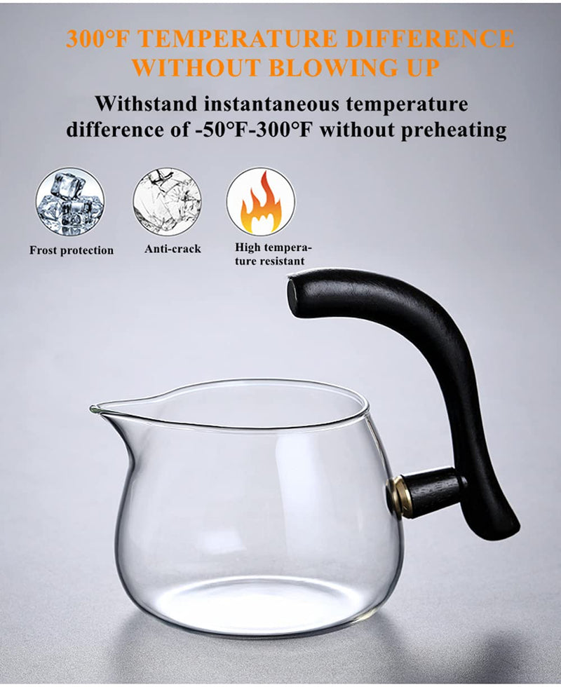 مجموعة إبريق الشاي الكسول RORA Magnetic Water Diversion Automatic Tea Maker