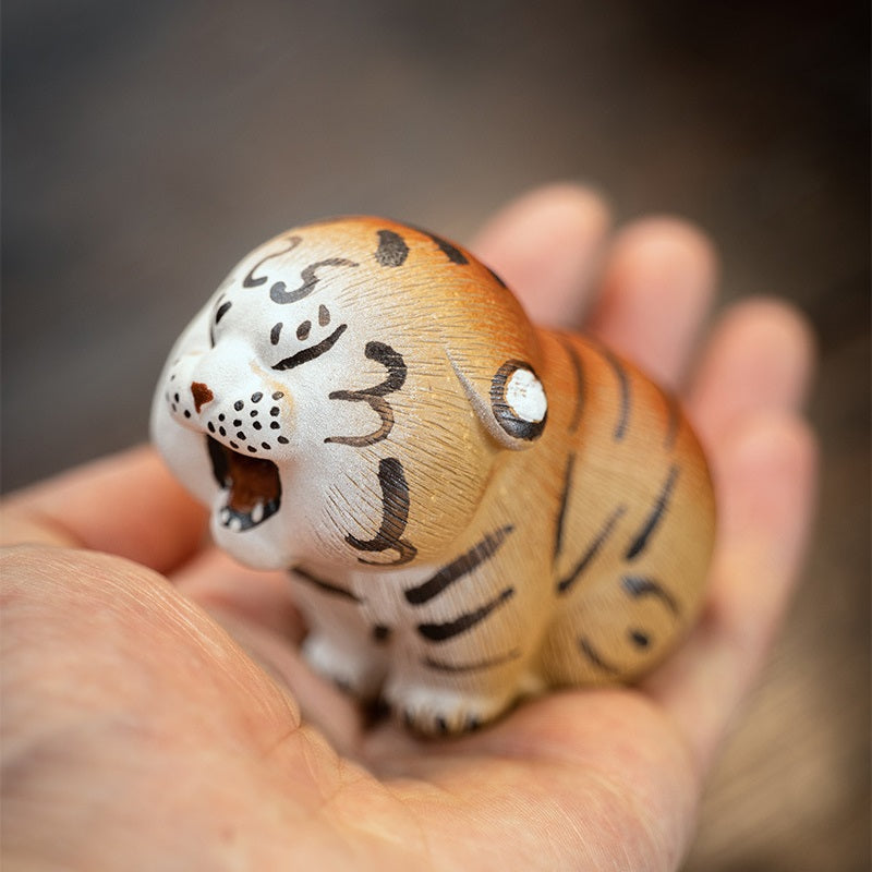 RORA Purple Clay Zisha Cub Tiger Tea Pet