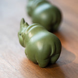 RORA Purple Clay Zisha Rhino Tea Pet For Kungfu Tea Set (Green & Red)
