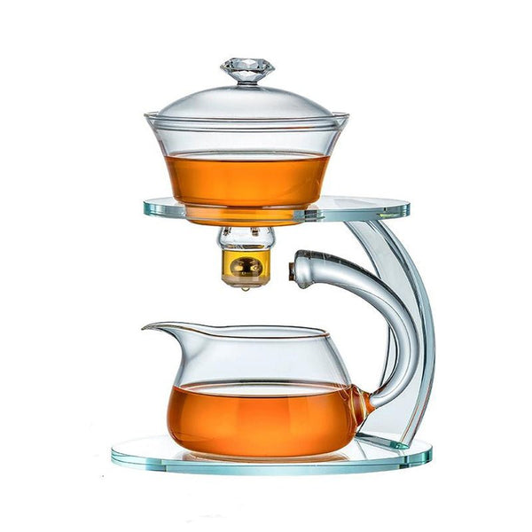 RORA Glass Tea Set Magnetic  Crystal Glass Teapot Suit