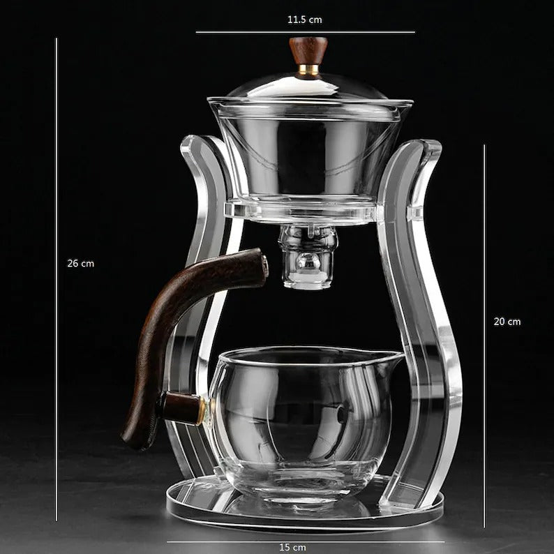 RORA Glass Tea Set Magnetic Water Crystal Glass Teapot Suit