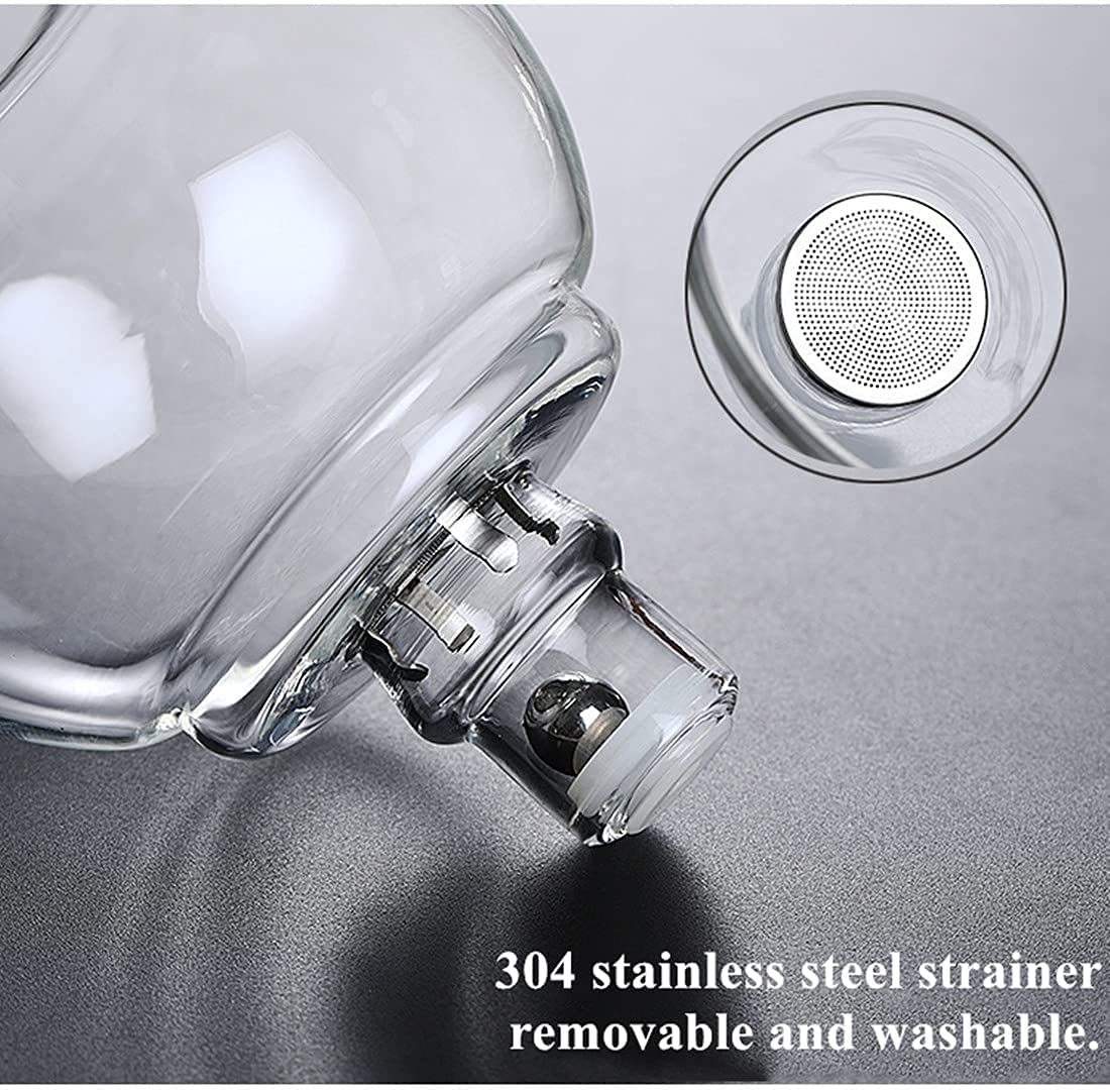 RORA Glass Tea Set Magnetic Water Crystal Glass Teapot Suit