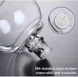 RORA Glass Tea Set Magnetic Water Crystal Glass Teapot Suit