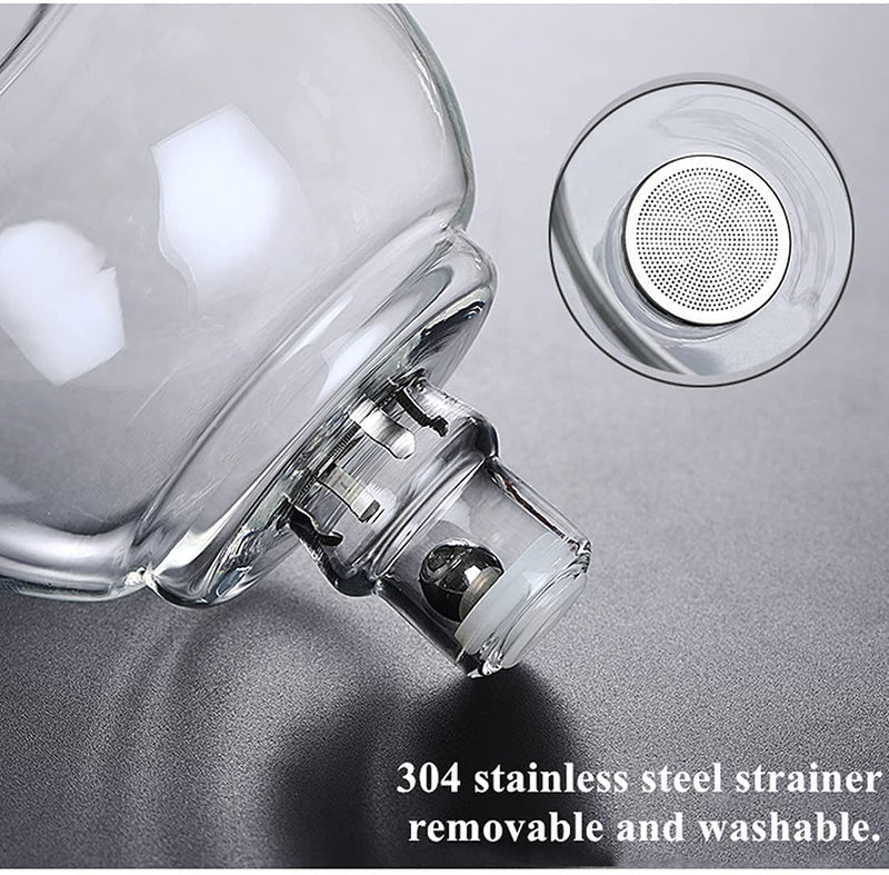 RORA Glass Tea Set Magnetic Water Crystal Glass Teapot Suit
