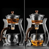 RORA Glass Tea Set Magnetic Water Crystal Glass Teapot Suit