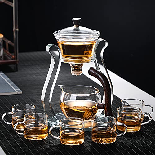 RORA Glass Tea Set Magnetic Water Crystal Glass Teapot Suit