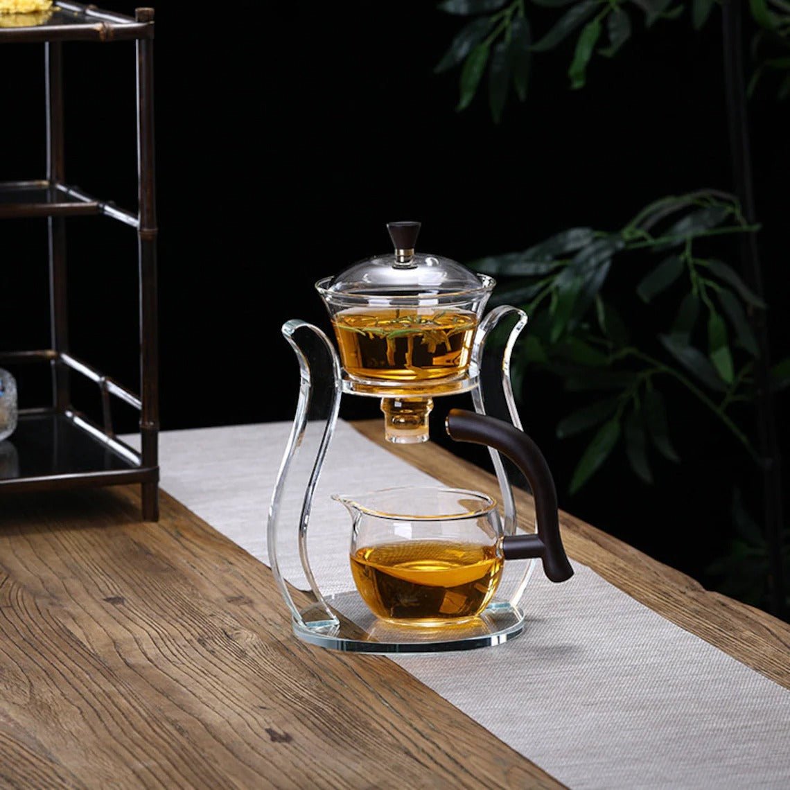 RORA Glass Tea Set Magnetic Water Crystal Glass Teapot Suit