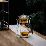 RORA Glass Tea Set Magnetic Water Crystal Glass Teapot Suit