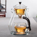 RORA Glass Tea Set Magnetic Water Crystal Glass Teapot Suit