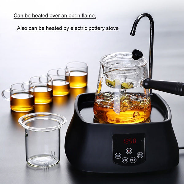 RORA Glass Teapot 900ml Glass Kettle Glass