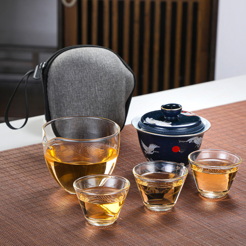 RORA Travel Chinese Kung Fu Ceramic Teapot set (Tea Sets 5)