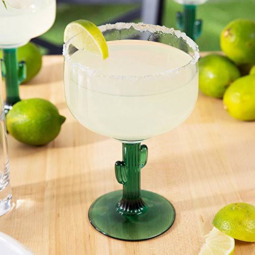 Cactus Margarita Glasses, 16 oz. Set of 4